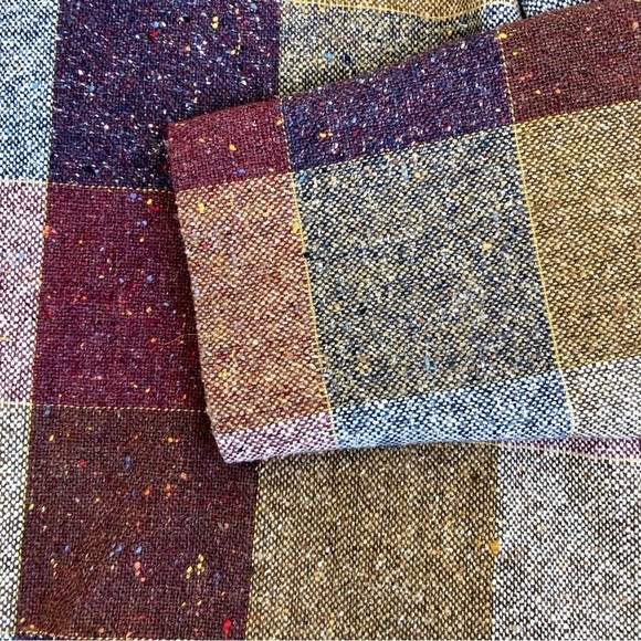 Willow Ridge Vintage Tweed Plaid Wool Blend Open Front Blazer Jacket Academia - Picture 14 of 16